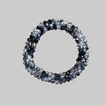 Strasshaarband - Strassarmband in Schwarz Grau Silber