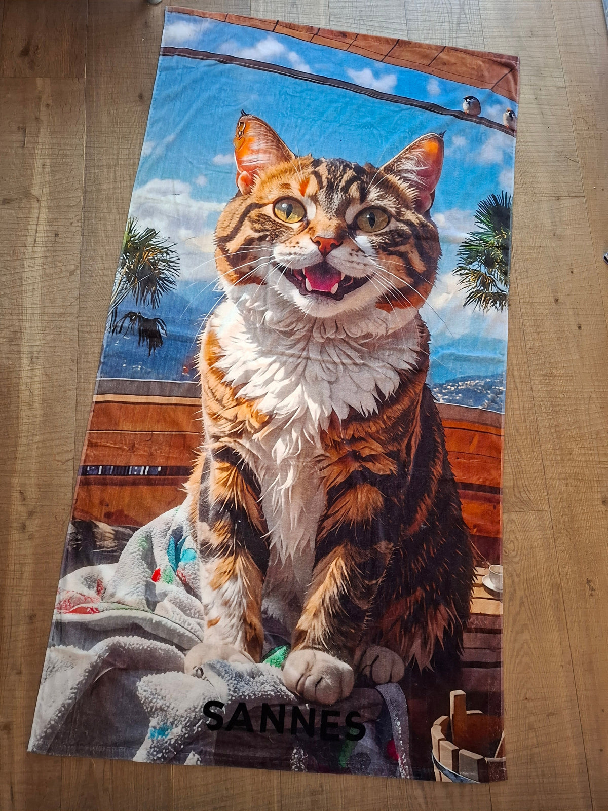 Cat sauna towel cat in thermal baths - Only 1 item left in stock!