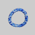 Strasshaarband - Strassarmband in Blau Weiß Mix