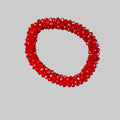 Strasshaarband - Strassarmband in Feuerrot