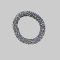 Strasshaarband - Strassarmband in Grau transparent