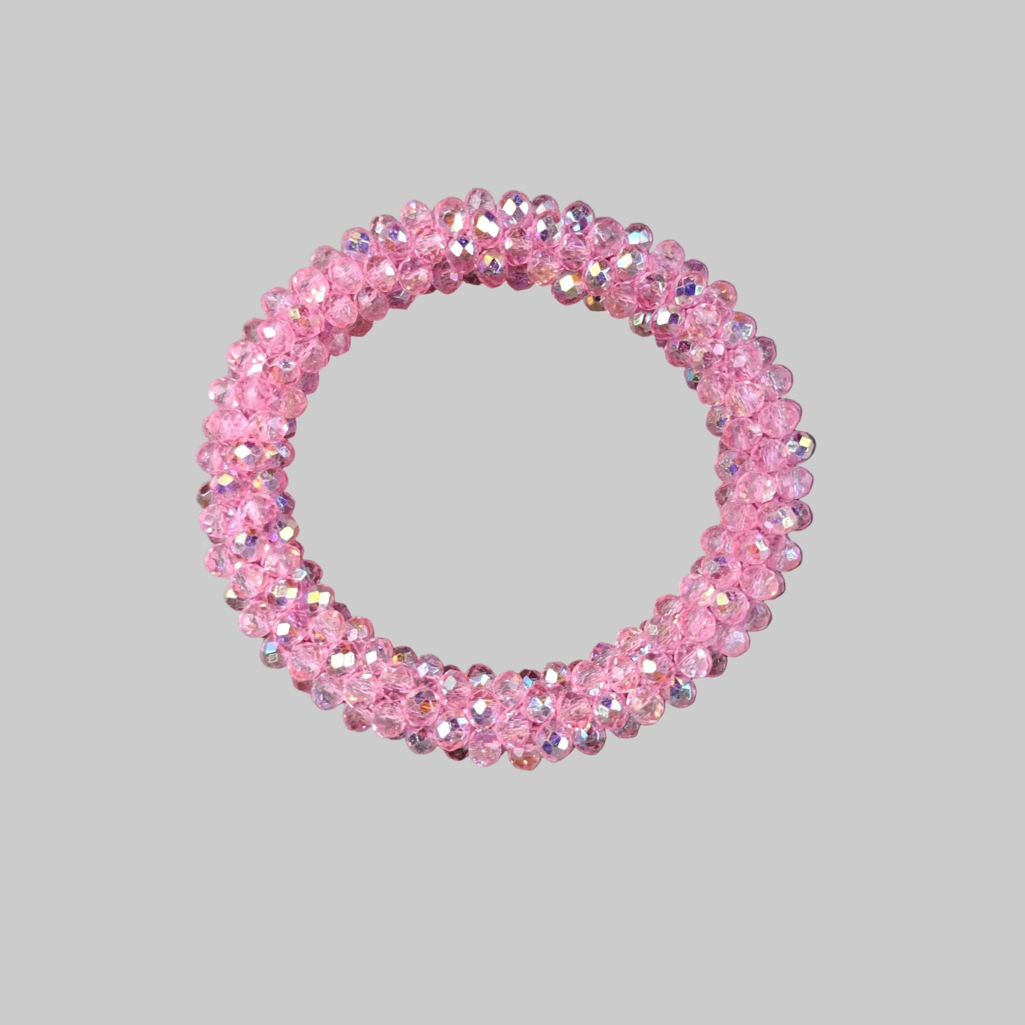 Strasshaarband - Strassarmband in Baby Pink