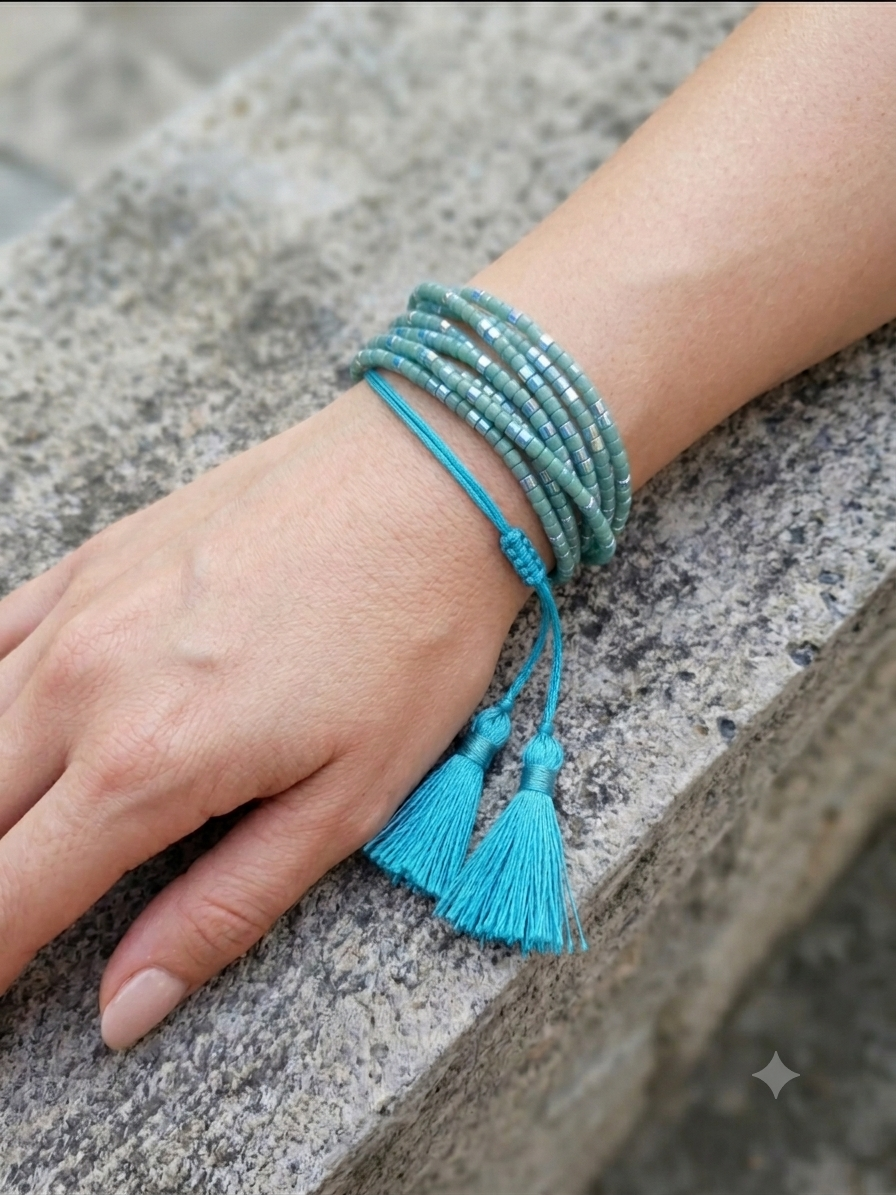 Armband in Aqua Grün