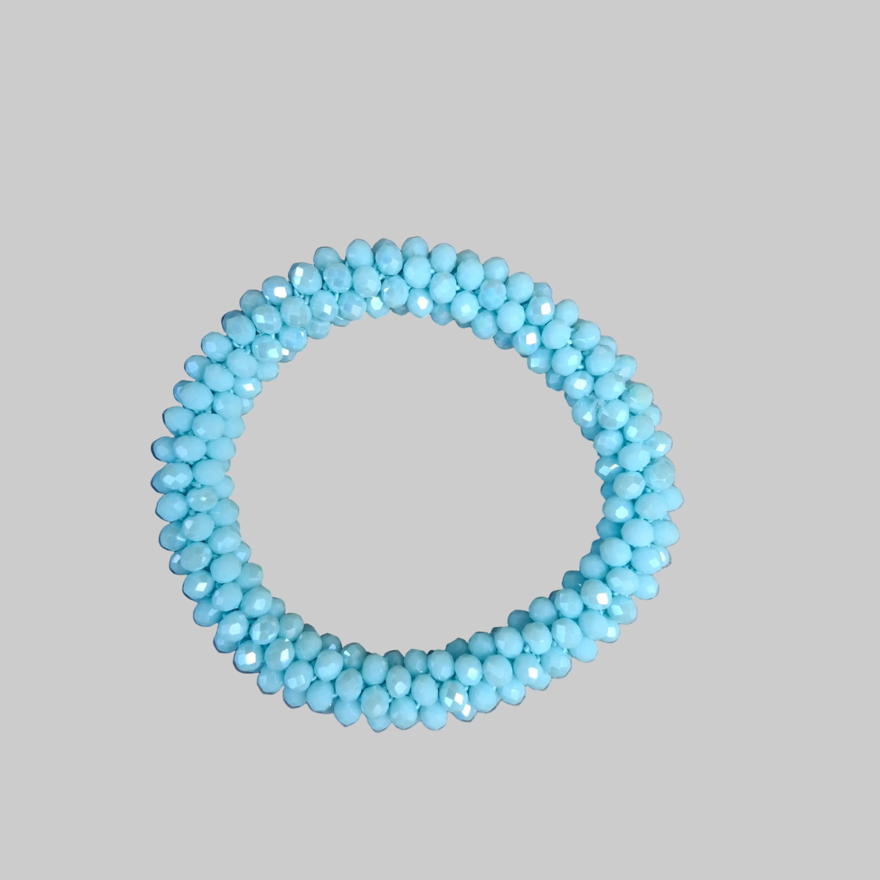 Strasshaarband - Strassarmband in Babyblau