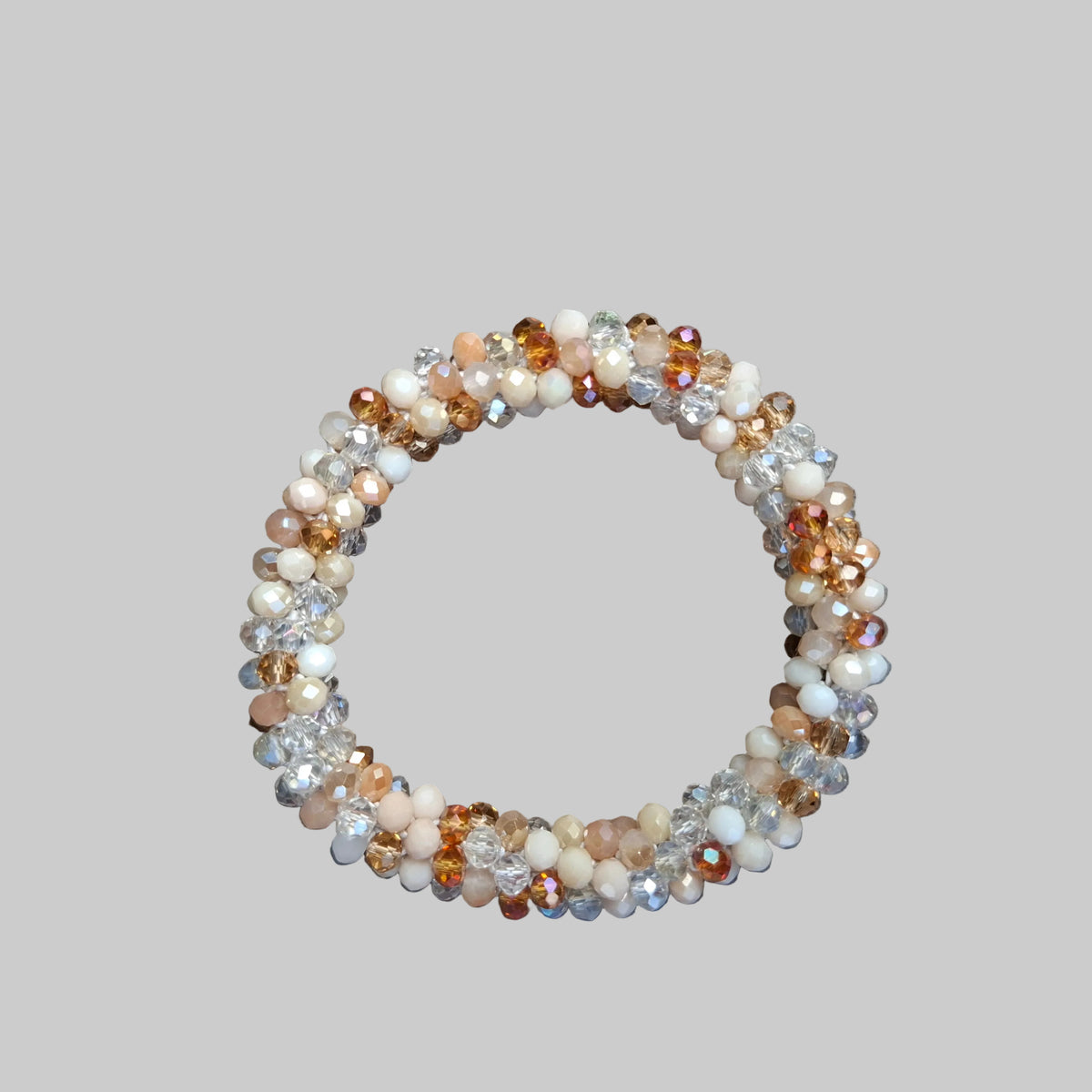 Fascia per capelli con strass - Bracciale con strass in marrone, beige, bianco