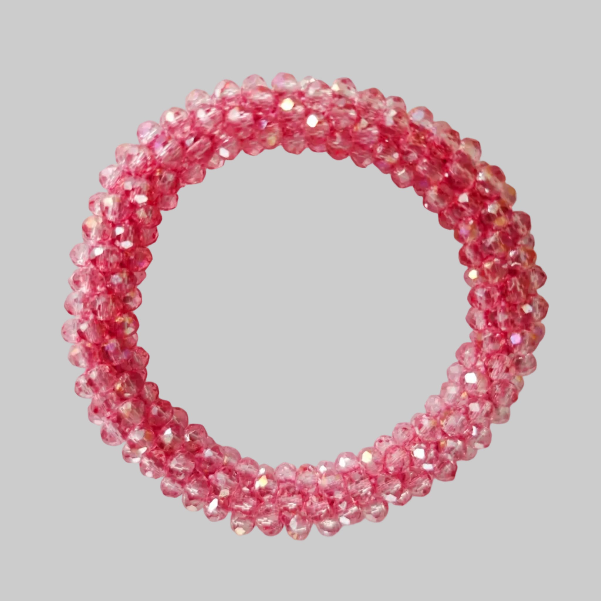SANNES Strasshaarband Strassarmband Altrosa